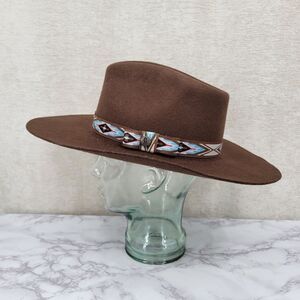 ROCKIN C by Cavenders 100 Australian Wool Brown Felt Western Hat Women's Large